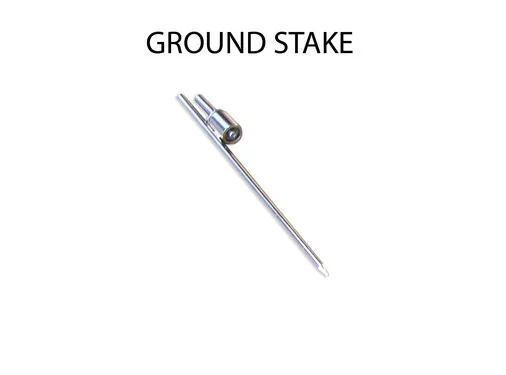 Metal ground stake for securing custom flag