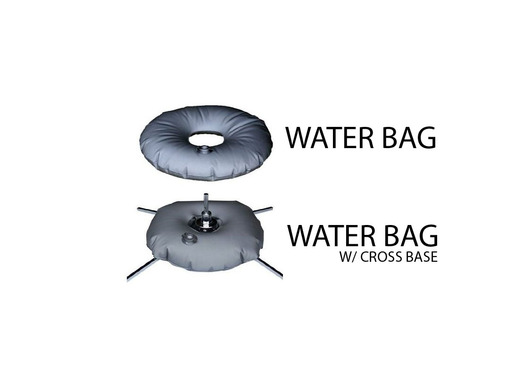 Round water bag for flag stability and support