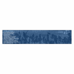 Blue motivational gym banner featuring the 100 Words of Fitness