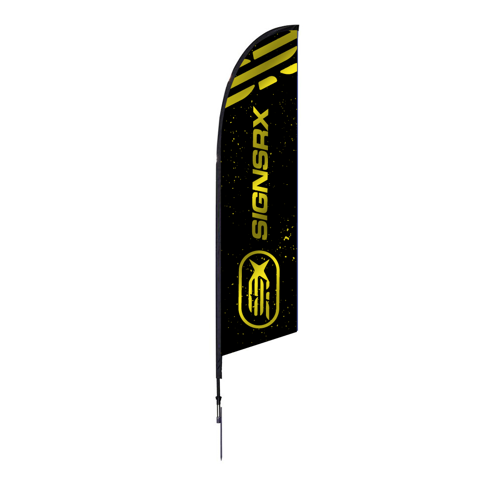10.5ft angled feather flag for high-visibility event branding