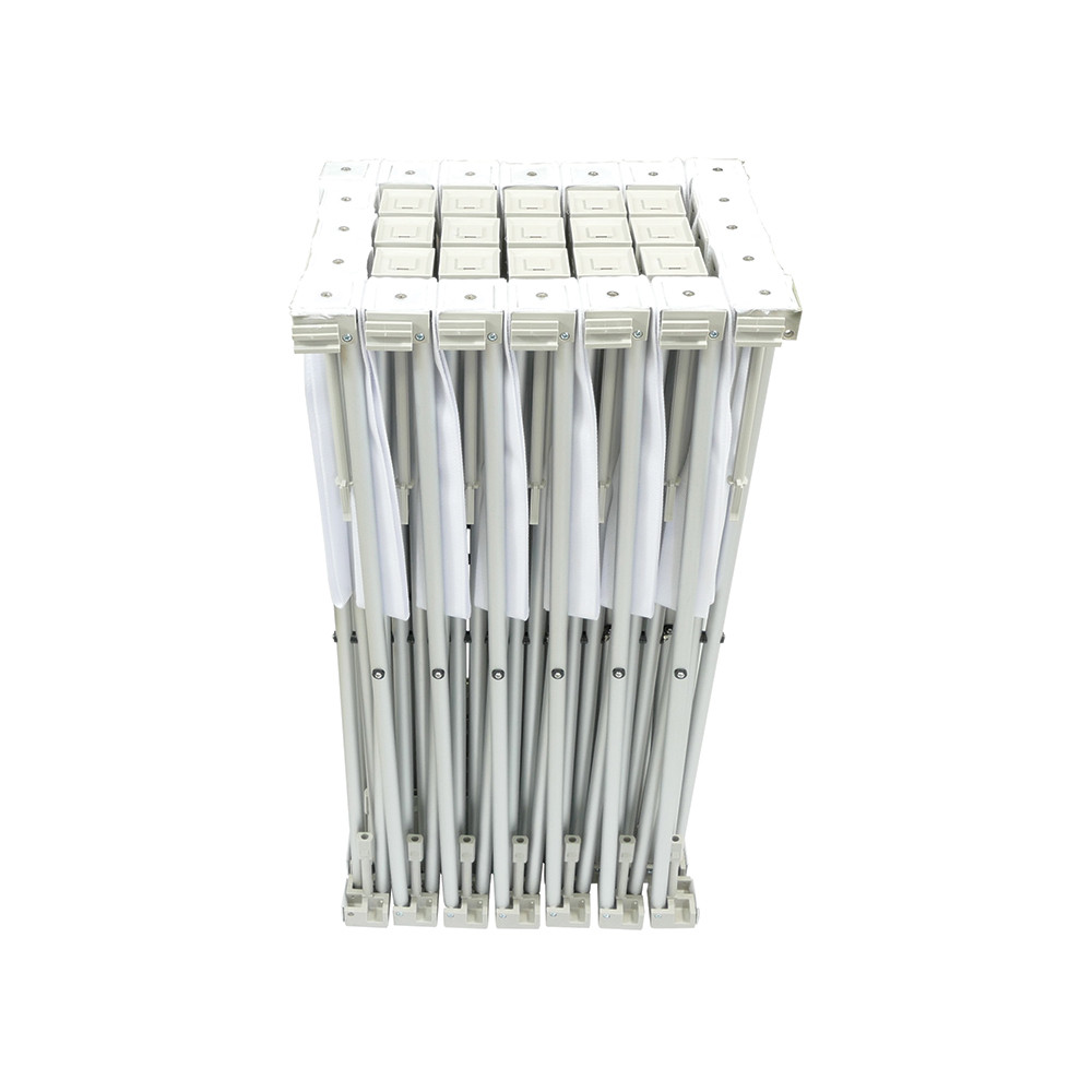 Collapsed aluminum frame for USAW 15'x10' RPL backdrop.