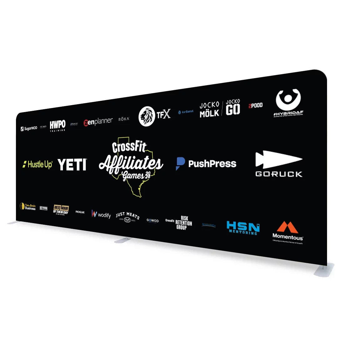 20ft tension fabric display for large event backdrops and trade shows