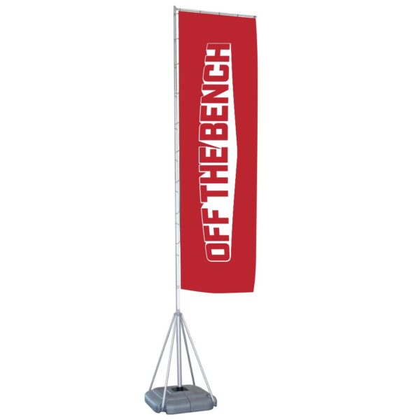 23ft Flagpole Banner Stand for outdoor events and sports venues