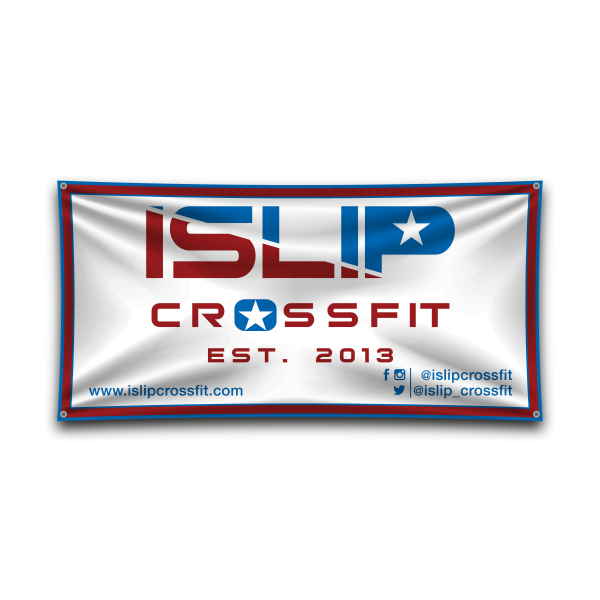 Custom CrossFit gym banner for Islip CrossFit, est. 2013