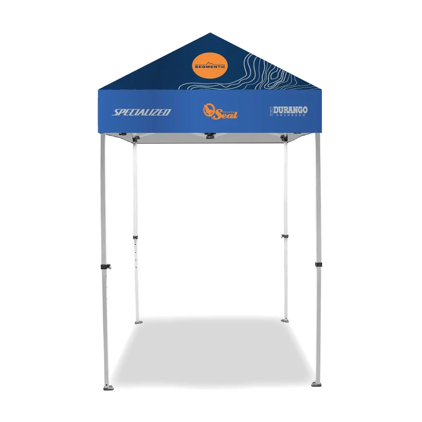 Image of a sturdy 5ft canopy tent. The tent features a durable frame with weather-resistant fabric, providing shade and shelter for outdoor events, markets, or gatherings.