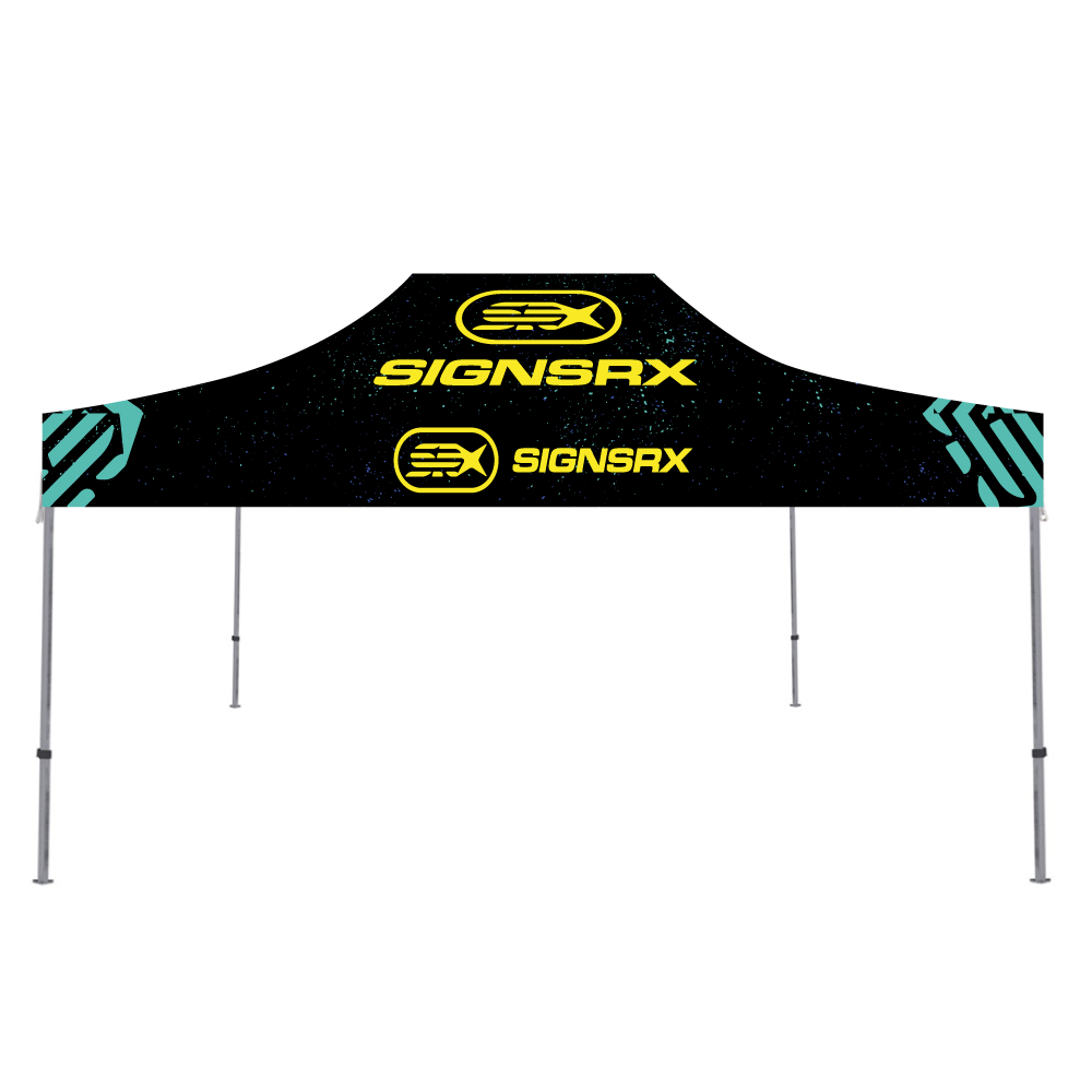 Image of a sturdy 15ft canopy tent. The tent features a durable frame with weather-resistant fabric, providing shade and shelter for outdoor events, markets, or gatherings.