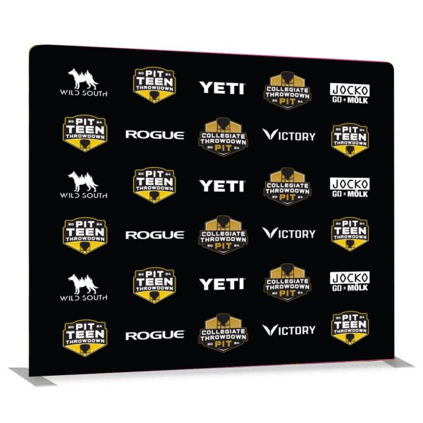 Custom 8ft fabric display for professional branding and booths