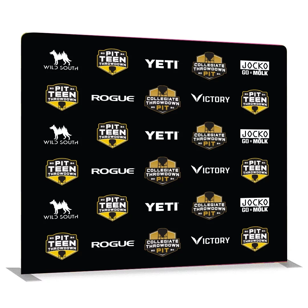 Custom 8ft fabric display for professional branding and booths