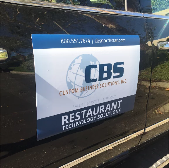 Custom car magnet for mobile business advertising and branding