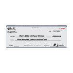 Custom large prize checks printed on foamboard or coroplast