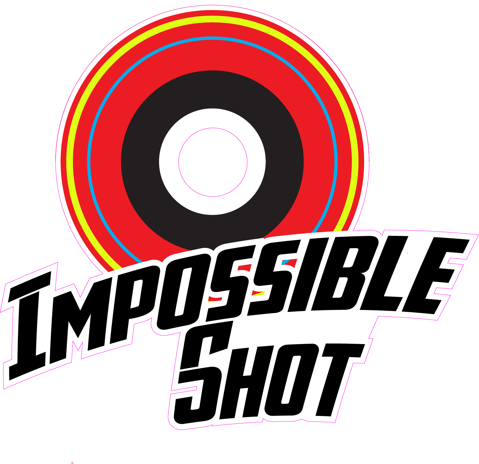 Impossible Shot logo with colorful bullseye target