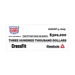 Giant check sign for contests, donations, and award ceremonies