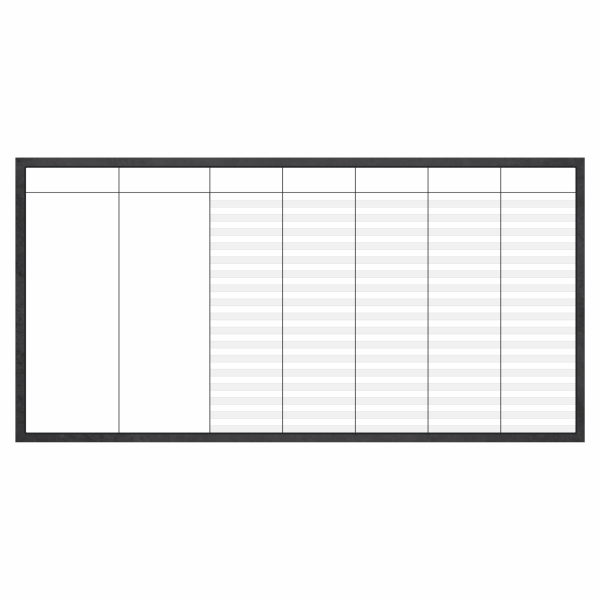 Blank daily dry erase board for CrossFit WODs and schedules