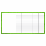 Blank daily dry erase board for CrossFit WODs and schedules