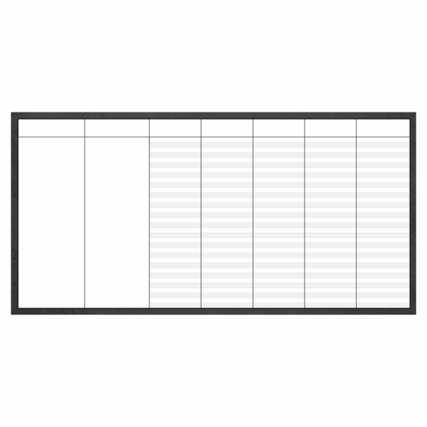 Blank daily dry erase board for CrossFit WODs and schedules