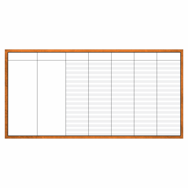 Blank daily dry erase board for CrossFit WODs and schedules