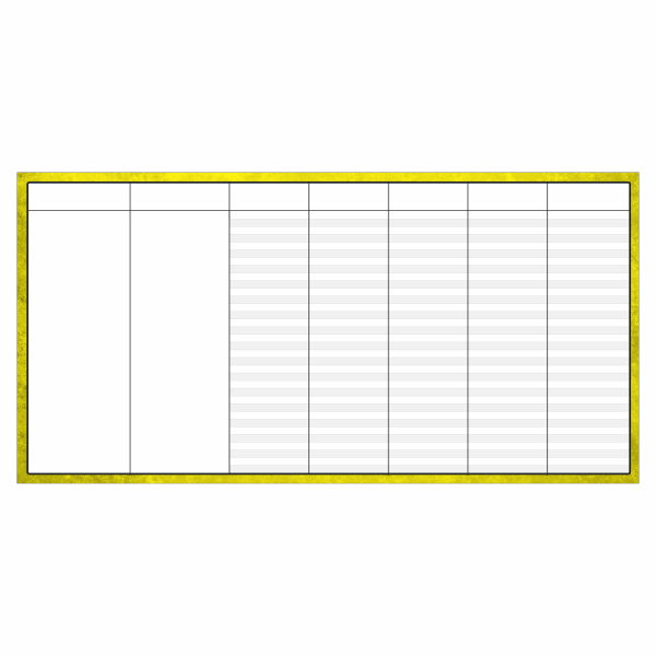 Blank daily dry erase board for CrossFit WODs and schedules