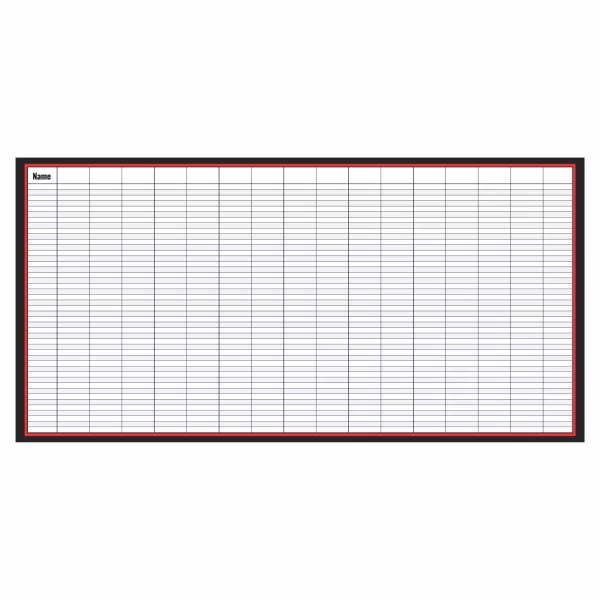 Blank movement dry erase board(red) for tracking CrossFit workouts and skills