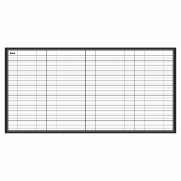 Blank movement dry erase board(black) for tracking CrossFit workouts and skills