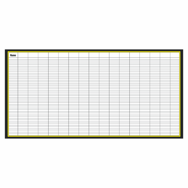 Blank movement dry erase board for tracking CrossFit workouts and skills