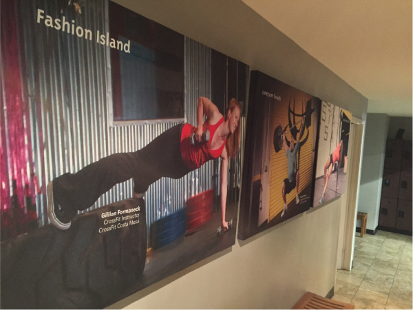 Custom canvas print for gym branding or motivational wall art