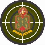 Fifth Marines wall ball target with custom military crest design