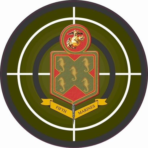 Fifth Marines wall ball target with custom military crest design