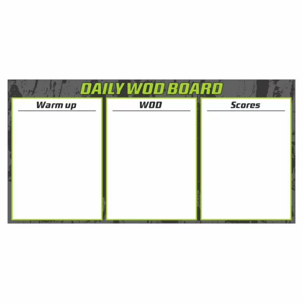 Custom Daily WOD dry erase board for CrossFit gym programming