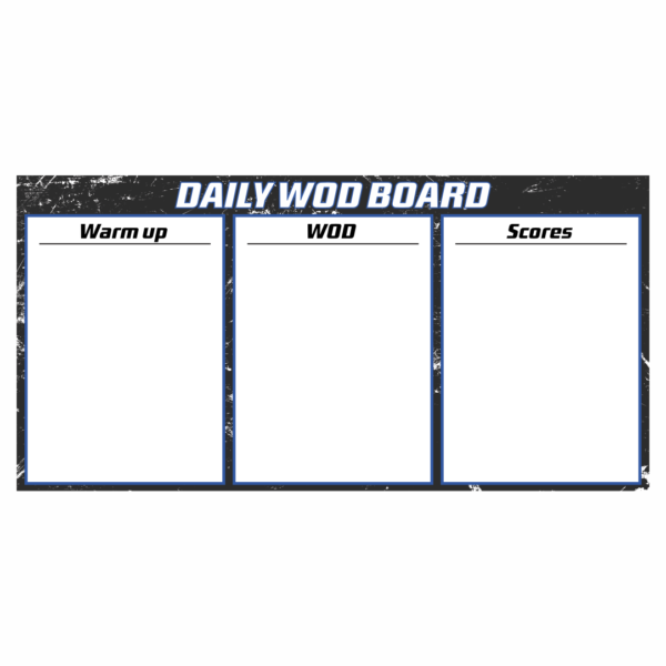 Custom Daily WOD dry erase board for CrossFit gym programming