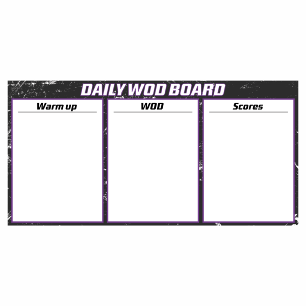 Custom Daily WOD dry erase board for CrossFit gym programming