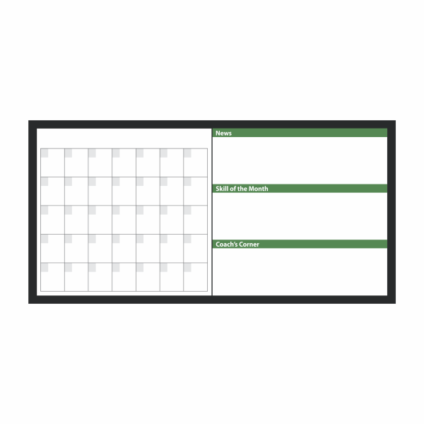 Custom gym greenboard for CrossFit WODs, tracking, and community branding