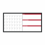 Monthly gym calendar Dry erase board (red) for class schedules and event planning