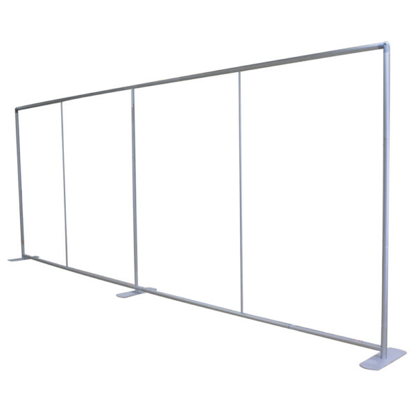 20ft straight tension fabric display with zippered full-color graphic