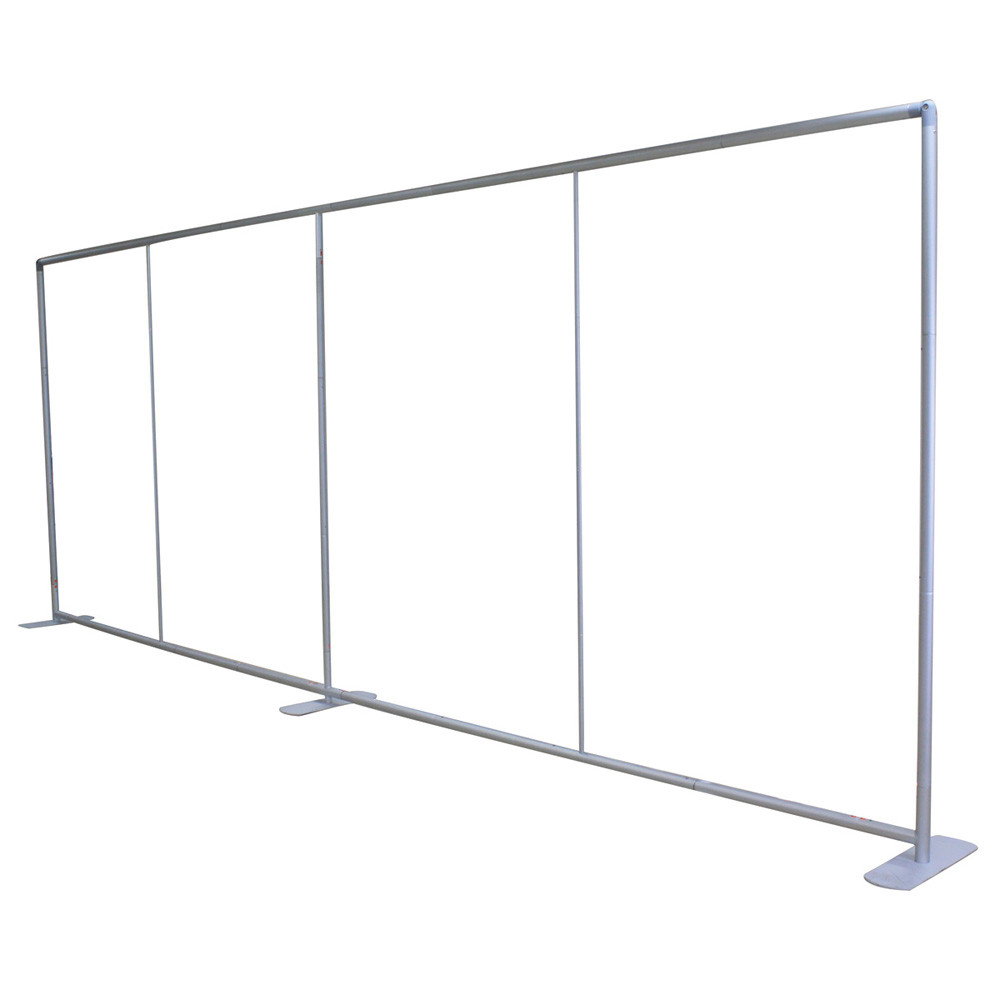 20ft straight tension fabric display with zippered full-color graphic