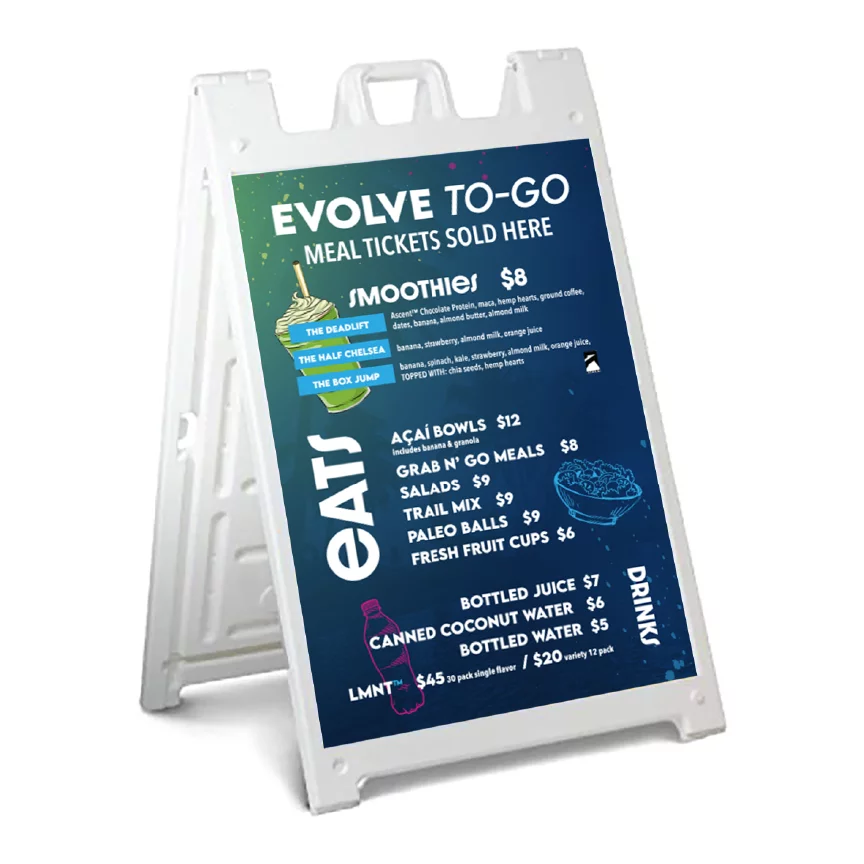 A-frame lane markers for clear workout zone designation at events