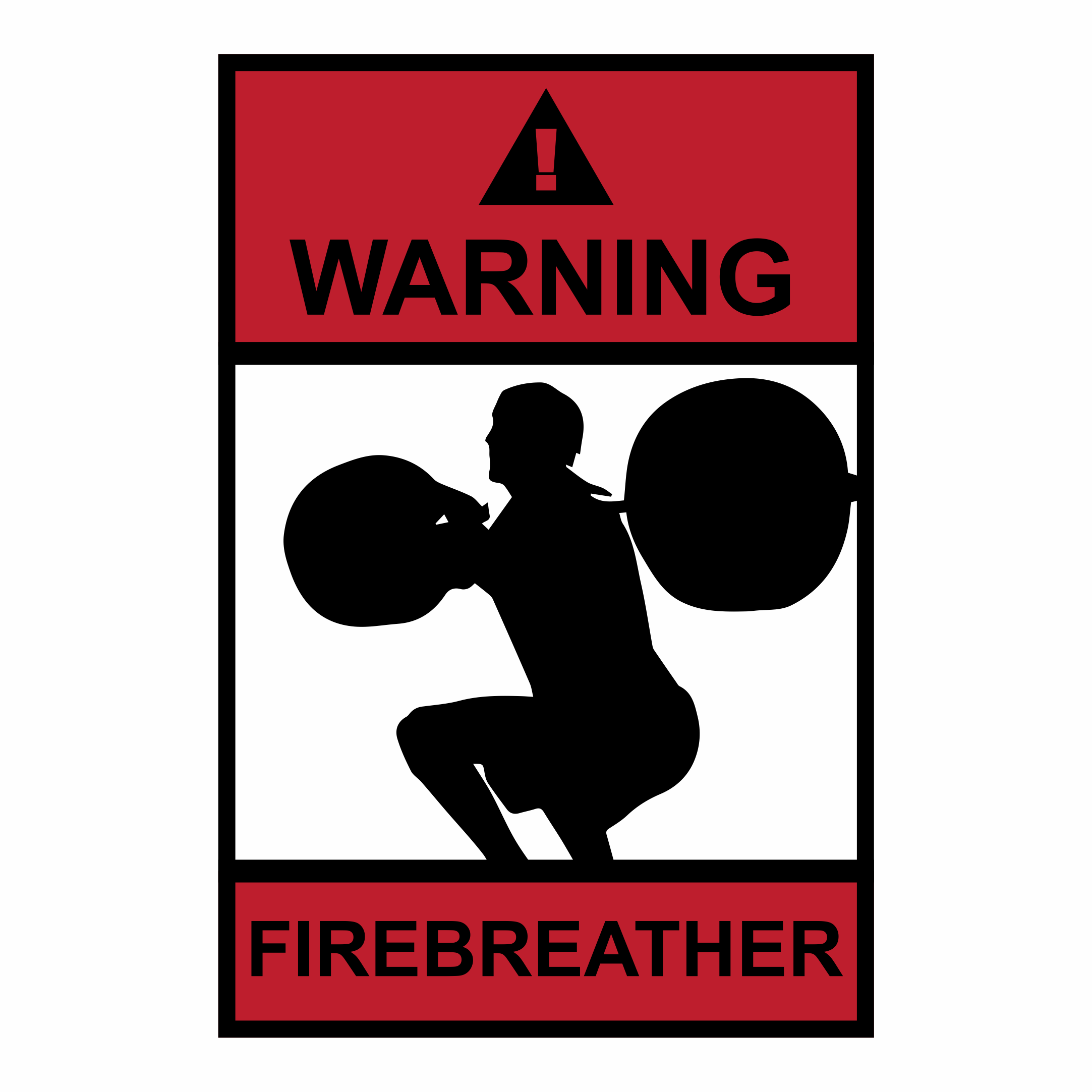 Firebreather Man poster with definition of strength and mental toughness