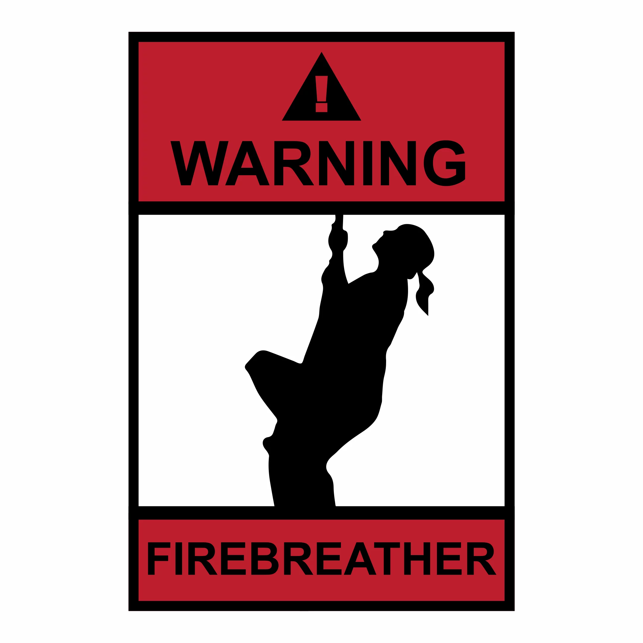 Silhouette of a powerful woman lifting in front of flames and smoke
