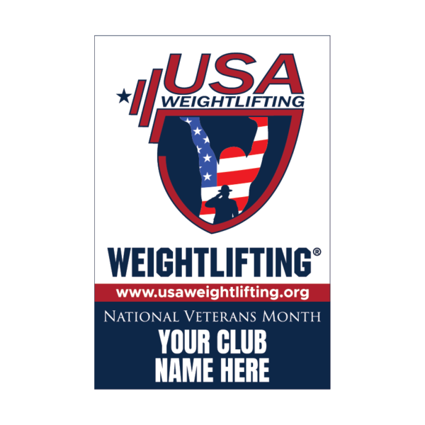 USAW National Veterans banner to honor heritage and weightlifting pride