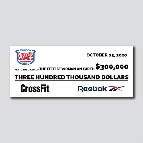 Custom large prize checks printed on foamboard or coroplast