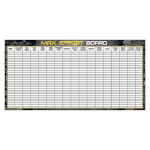Custom whiteboard for CrossFit gyms with logo and max tracking