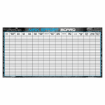 Custom whiteboard for CrossFit gyms with logo and max tracking