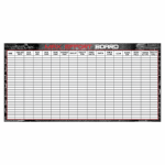 Custom whiteboard for CrossFit gyms with logo and max tracking