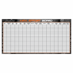 Custom whiteboard for CrossFit gyms with logo and max tracking