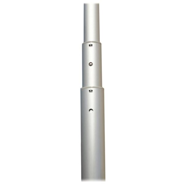 Telescopic aluminum pole segments with locking holes