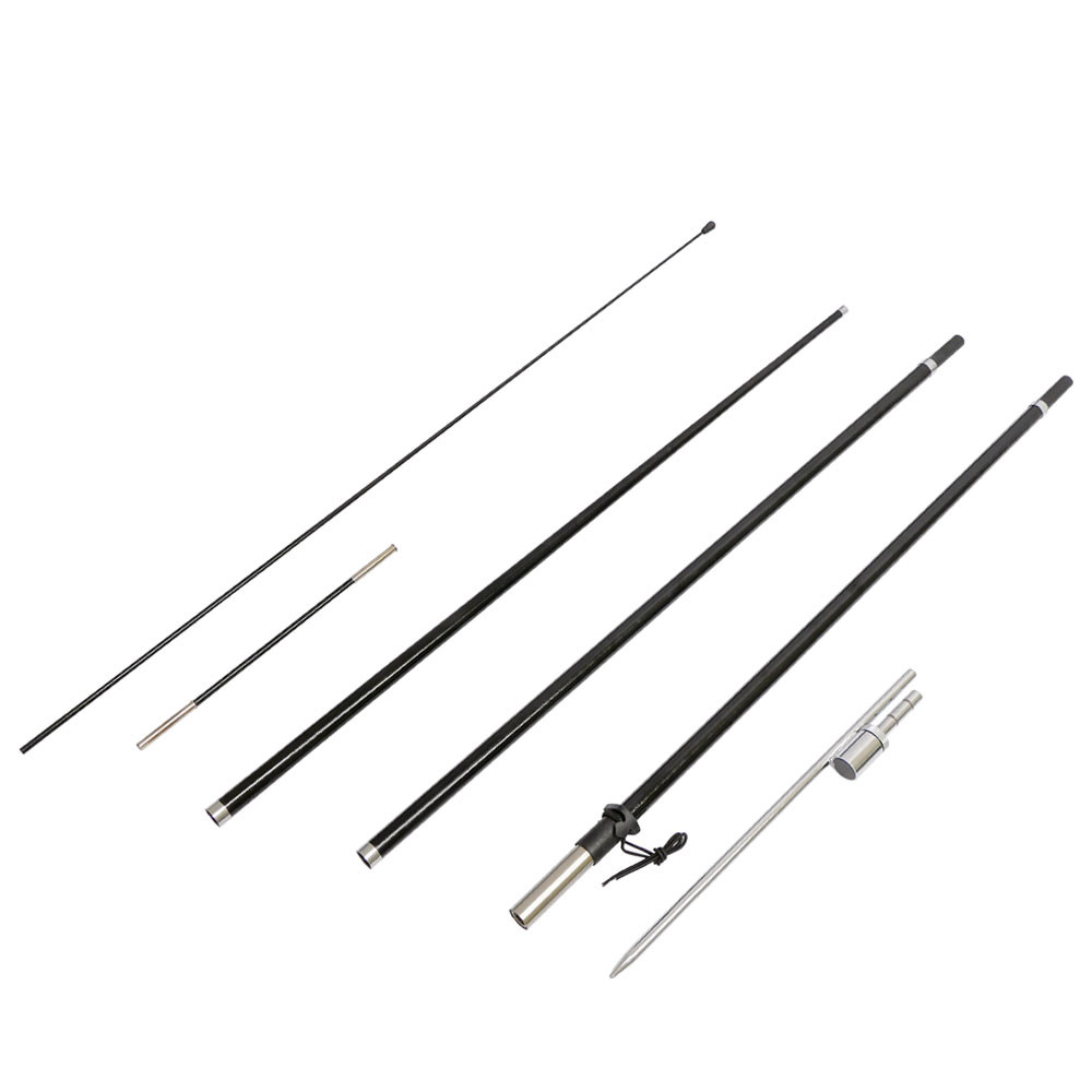 14ft angled feather flag pole set with ground stake base