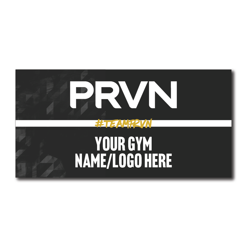 Official PRVN signage by SignsRX for gyms, events, and competitions