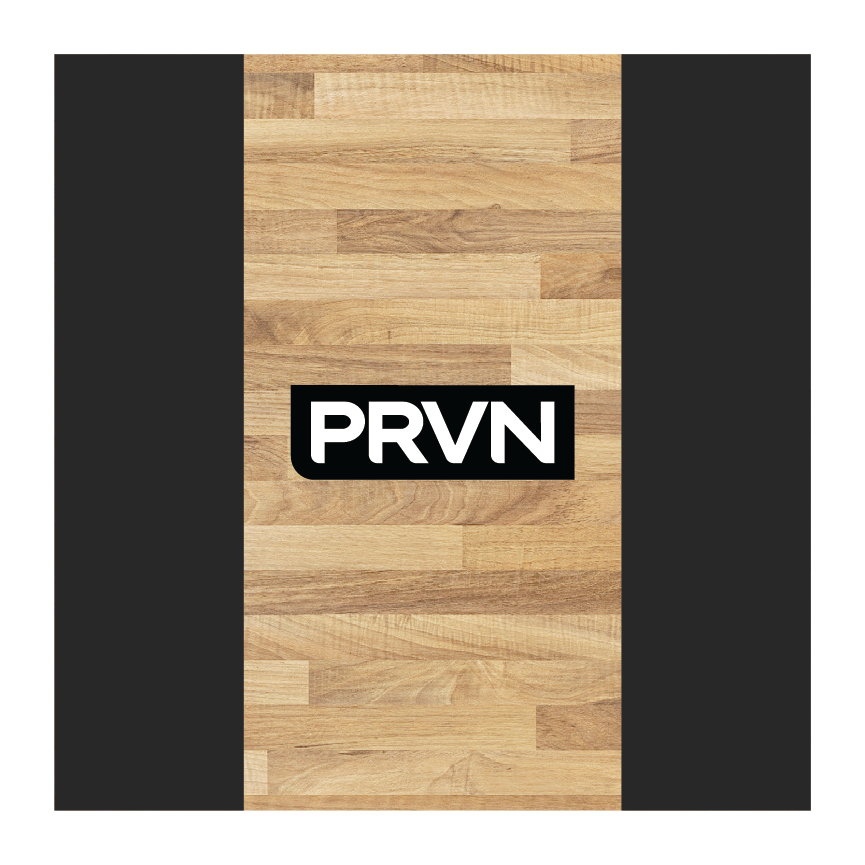 Custom PRVN platform decals for gym branding and lifting stations