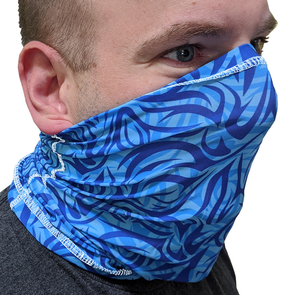 Multi-use printed gaiter for workout, face mask, or headband