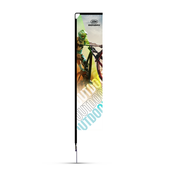 7' rectangle flag for storefronts, trade shows, and small event spaces