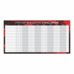 Custom dry erase board for fitness transformation challenges and goals